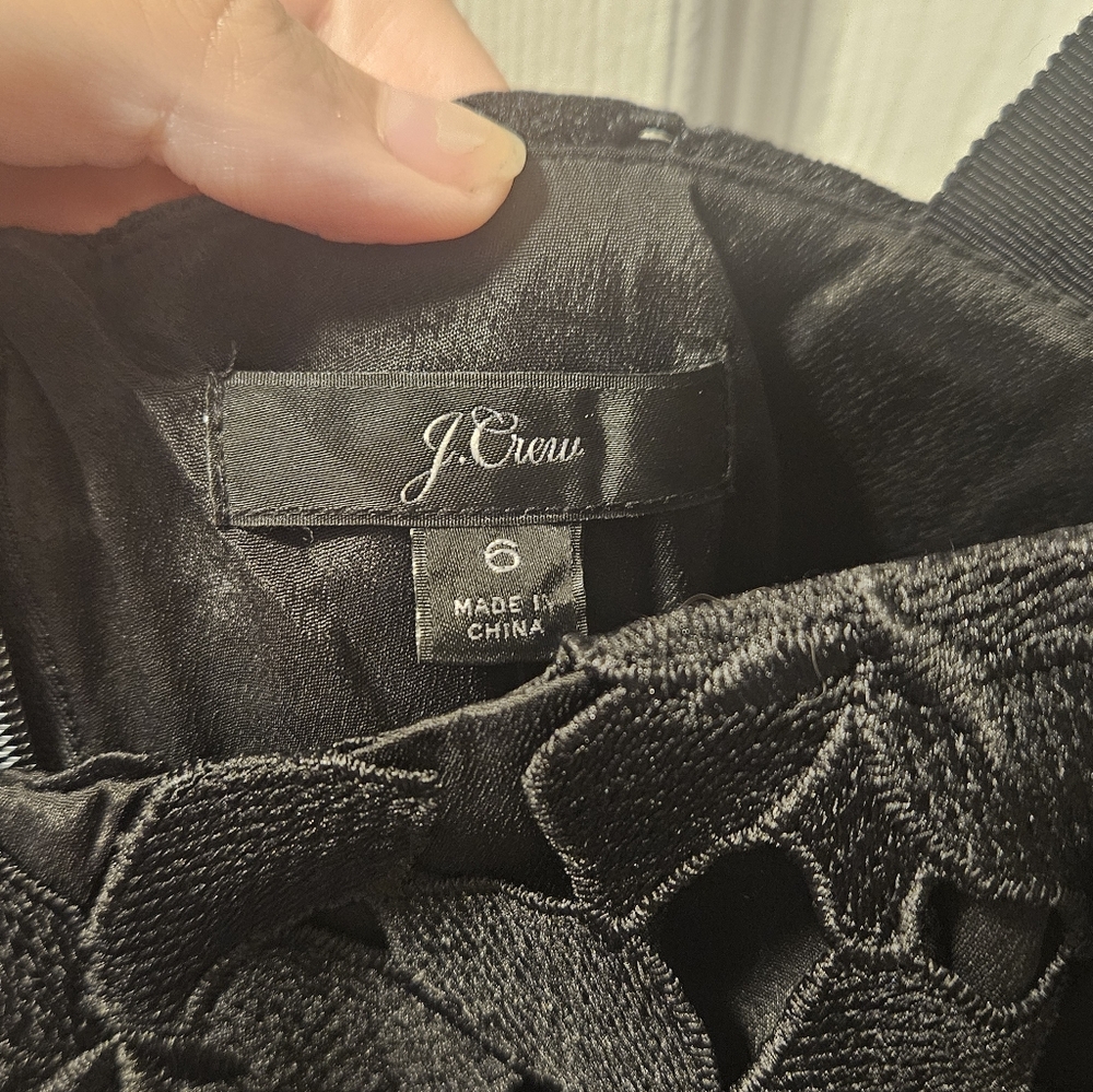 NWT J.Crew Black Midi Dress - Picture 4 of 6